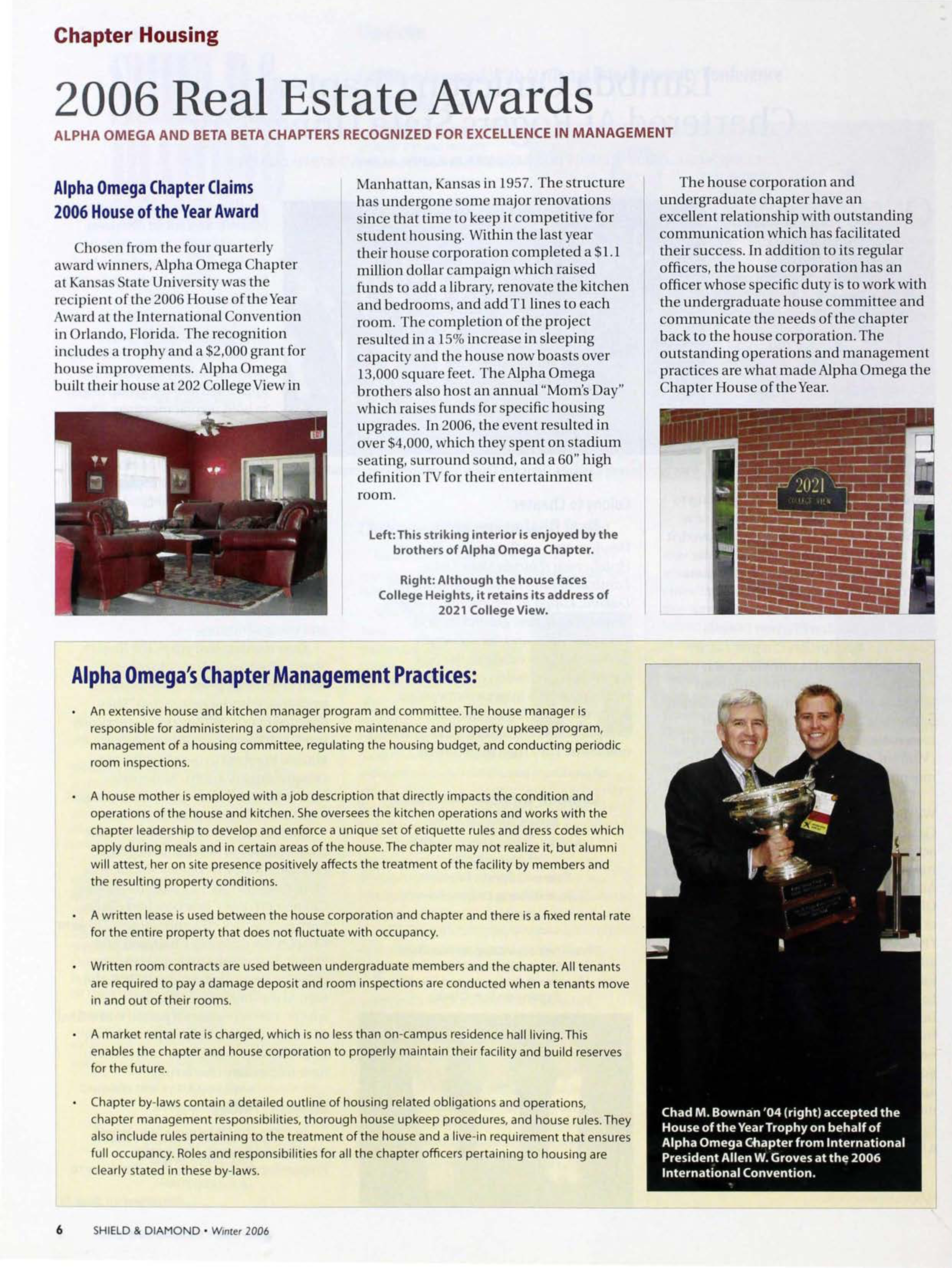 Alpha Omega's Chapter Management Practices